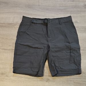 Prana Zion Dark Gray Cargo Shorts Mens Size 34